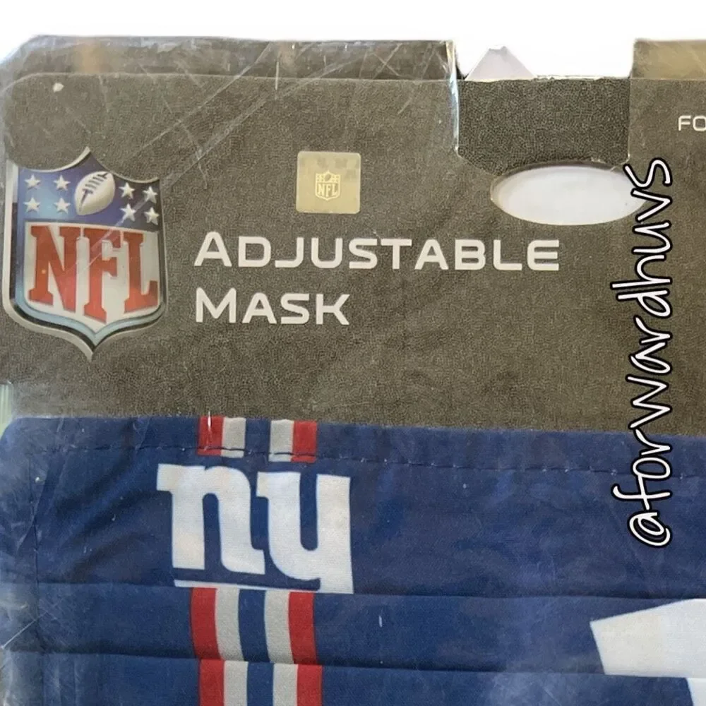 New York Giants NFL Gameday Adult Mask Set New in Package